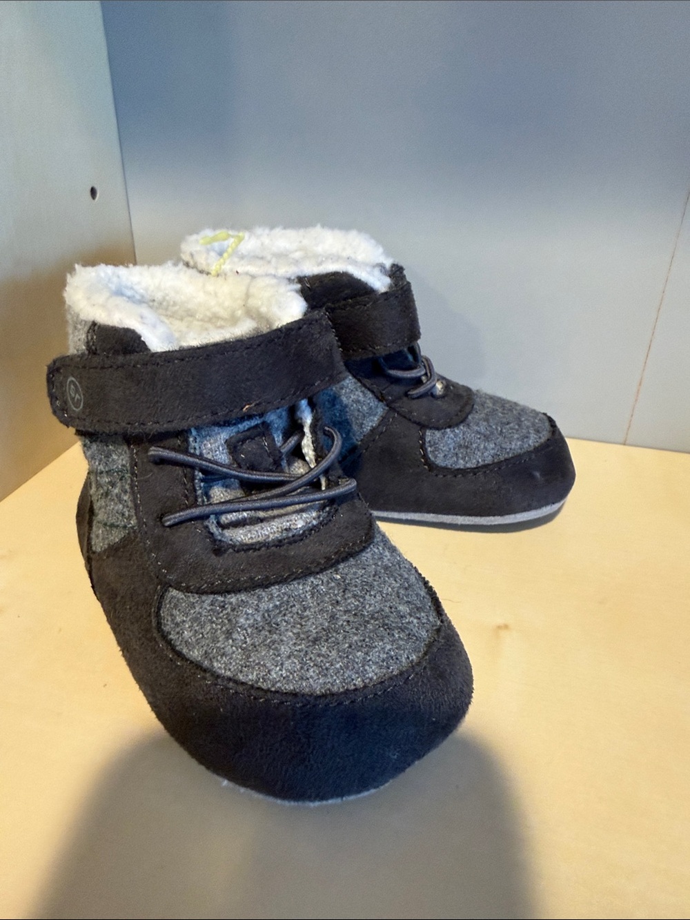 Baby Boy Wool Boots 6-12 Months Sride Rite